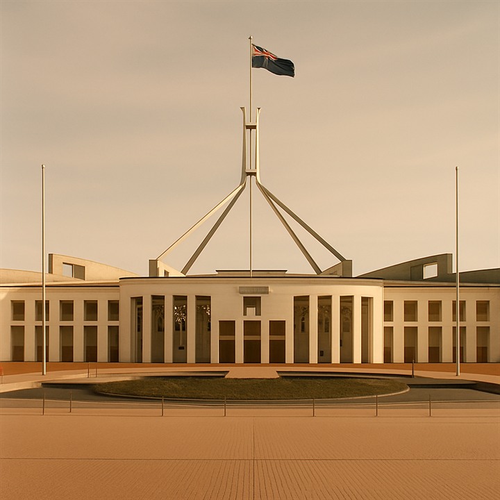 A government building with a phone and age-limit icon