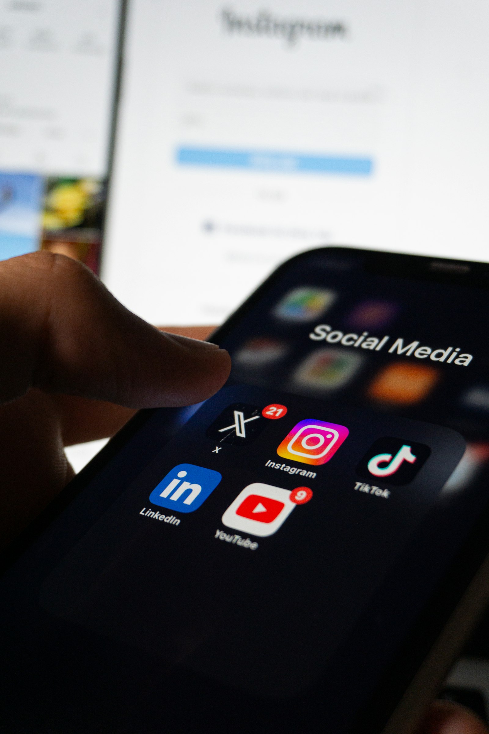 A dim social-media interface