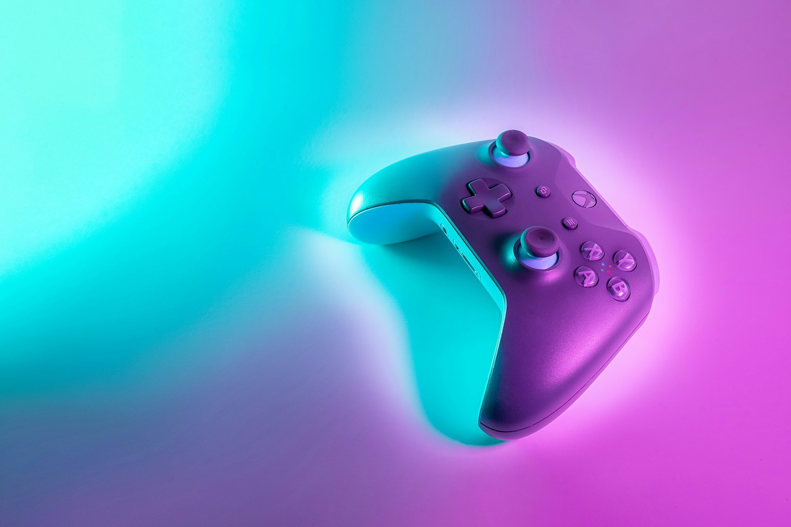 A gaming controller on a desk